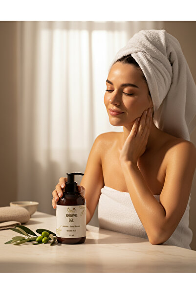 Olive Auras Shower Gel Jasmine & Orange Blossom 96% Natural Ingredients Gently Cleanses & Pampers 300ml