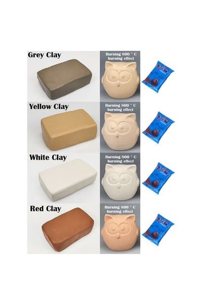 ZCM-HAPPY 8 Piece Smoky Clay for Various Pottery Wheels DIY Pottery