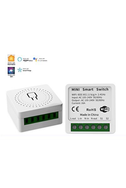 bilteknik Homekit Uyumlu 1CH Wifi Tekli Akıllı Anahtar Siri Uyumlu Akıllı Röle
