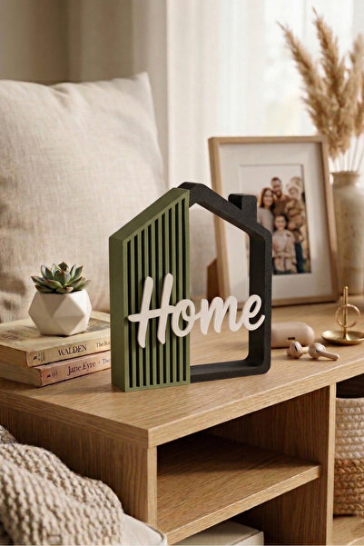KLYNTO Modern Dekoratif Home Yazılı Ev Figürü - Minimalist Salon, Ofis ve Kit...