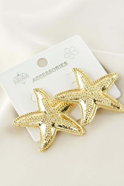 ZERO LAND Gldisptm Starfish Metal Earrings (83201) - Yellow