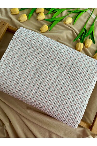 KİRAZHOME Colorful Polka Dot Patterned Pique Blanket 150X200 cm – Single Size...