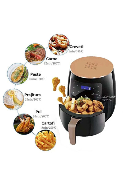 OEM Φριτέζα Αέρος 6L 2400W + Πλάκα Σιλικόνης - Υγιεινό Μαγείρεμα Χωρίς Λάδι