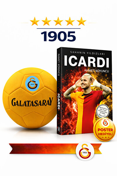 Galatasaray Icardi Lisanslı No 5 Futbol Topu 2026 Model + Poster Hediyeli