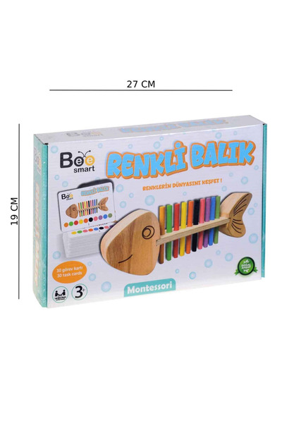 KESKİN SOUND Bee Smart Wooden Colorful Fish