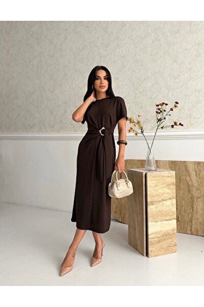 MENTHOL FASHION MODAL KUMAŞ TOKALI ELBİSE