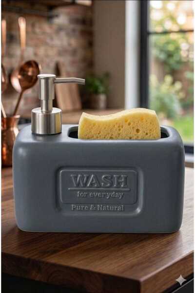 BySevil Κομψό και λειτουργικό κεραμικό δοχείο υγρού σαπουνιού/δοχείο απορρυπα...