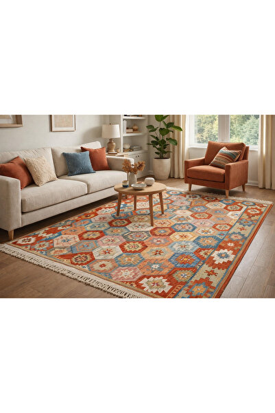 Algelsineve Elmas Desen Kilim – El Dokuması Tadında Otantik Görünüm