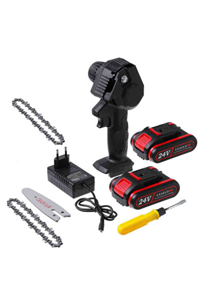 OEM Ασύρματο μίνι αλυσοπρίονο 6 ιντσών - Φορητό με 2 μπαταρίες και 2 εφεδρικέ...