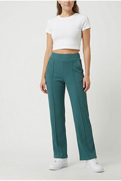 just wear zt بنطلون بخصر مرتفع وتفاصيل خياطة دقيقة - تصميم مريح وعصري للاستخد...