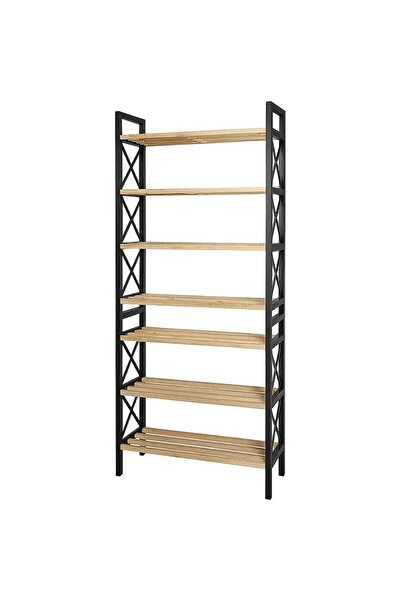 AyrStore 8 Katlı Çok Amaçlı Raf Ayakkabılık – 47x18x127 cm, MDF ve Plastik Ma...