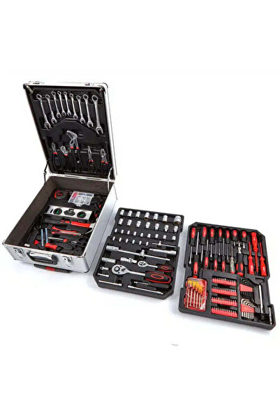 OEM Κλασικό κιτ σωληνωτών και δακτυλιωτών εργαλείων 499 τεμαχίων με φορητό κα...