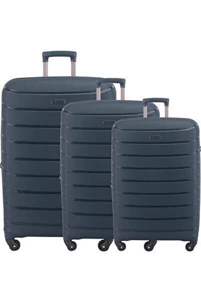 Wagon 4 Wheels Hard Trolley, 3 Pcs set, Assorted Colors