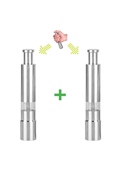 OEM Μικρός μύλος ύψους 14.9εκ. - 2 τεμάχια για αλάτι, πιπέρι, μικρού μεγέθους...