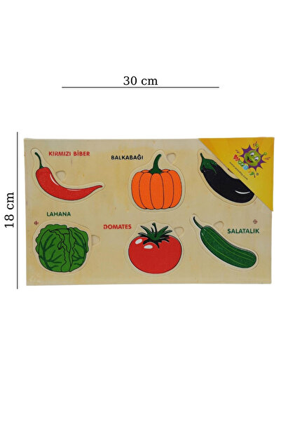 KESKİN SOUND Wooden Puzzle Vegetables