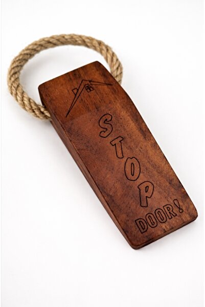 WoodBay 3 τεμάχια Ξύλινο πώμα πόρτας από ξύλο καρυδιάς, αντιολισθητικό πώμα π...