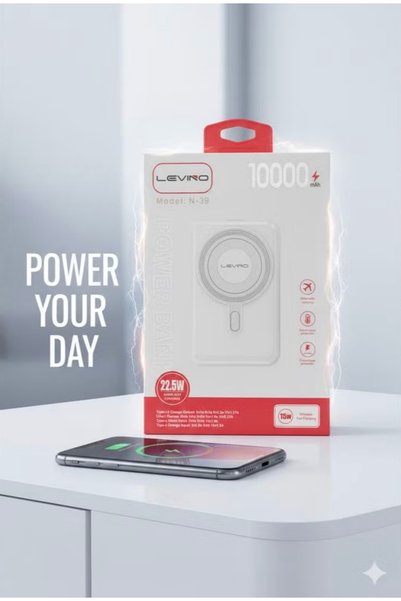 Levino N-39 10000mAh Magnetic Wireless Power Bank 22.5W Fast Charging PD18W Type-C Portable