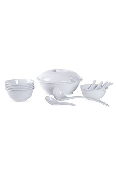 alharbi22est 15-Piece Melamine Soup & Yogurt Bowl Set - White