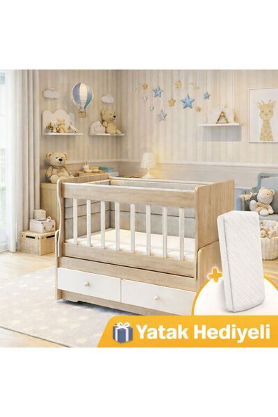 BANANA BABY HOOP YATAK HEDİYELİ ANNEYANI SALLANIR SABİTLENİR ÇİFT ÇEKMECELİ M...