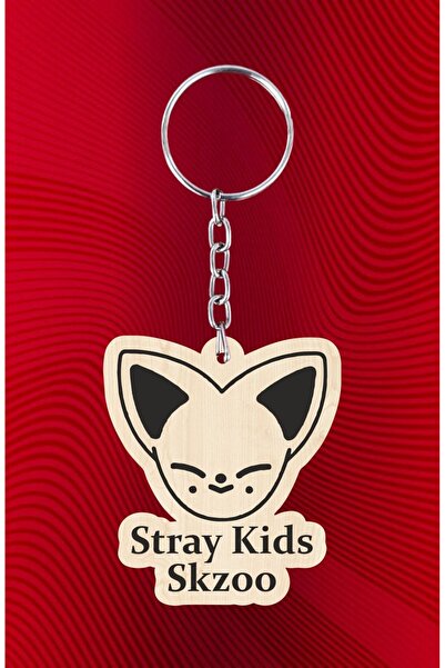 Trendikon Skzoo stray Kids foxi.ny ahşap anahtarlık çanta aksesuar süsü