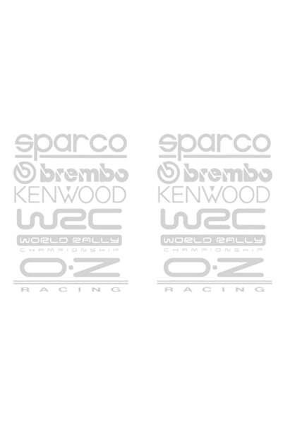 Oracal Σετ 2 τεμαχίων, 5 αυτοκόλλητα, 30x24 εκ., Sparco, Brembo, Kenwood, WRC...