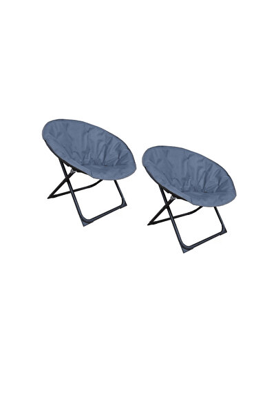 OEM 2xGarden chairs, Moon, foldable, steel/textile, anthracite grey