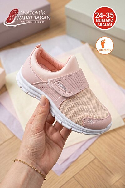 AlbiShoes حذاء رياضي للأطفال من الجنسين بدون أربطة، خفيف الوزن، مريح، بنعل مر...