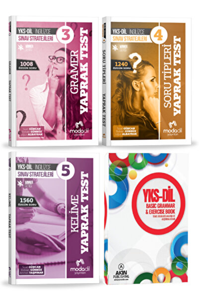 Modadil Yayınları YKS-DİL İngilizce 3-Gramer+4-Soru Tipleri+5-Kelime Yaprak T...