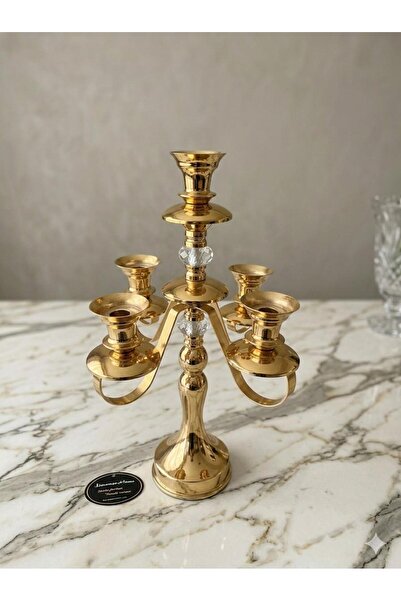 Sembol METAL ART 001G MAXIMA 5'Lİ ŞAMDAN GÜMÜŞ 32X32X45