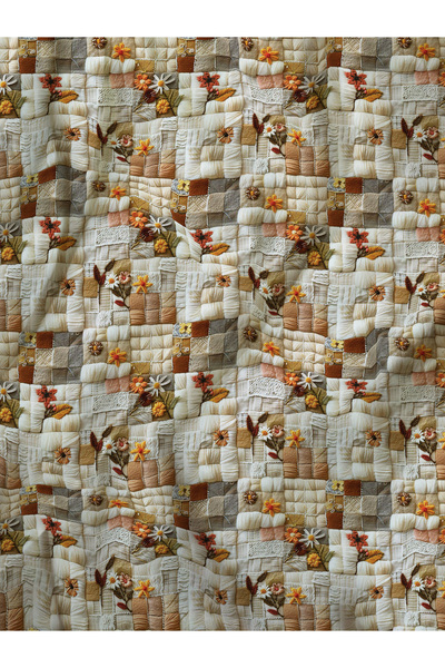 Vagonik Patchwork-01 3D Digital Printed Upholstery Sofa Fabric Good Quality Fabric That Does Not Stretch or Fade Easily