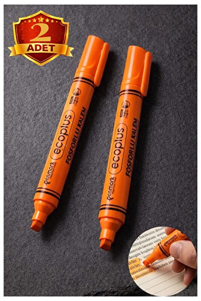 Artlantis Orange Highlighter Pen Neon Colorful 2 Pcs Cut Tip 1-5mm Marker Pen...