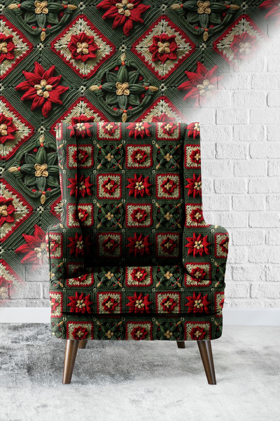 Vagonik Patchwork-03 3D Ψηφιακά Εκτυπωμένο Ύφασμα Ταπετσαρίας Καναπέ Ποιοτικό...