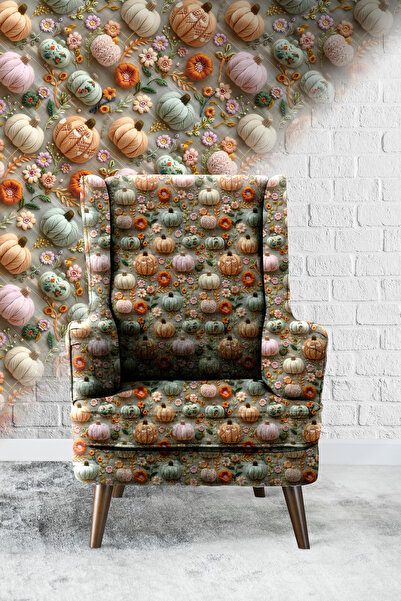 Vagonik Pumpkin-01 3D Ψηφιακά Εκτυπωμένο Ύφασμα Ταπετσαρίας Καναπέ Ποιοτικό ύ...