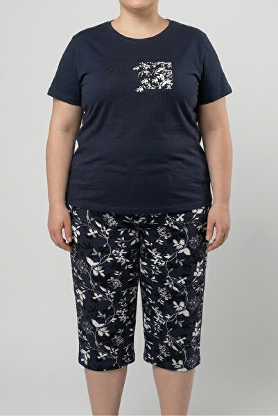 balkonda Γυναικείο Σετ Πιτζάμες Μεγάλου Μεγέθους, Ελαστικό και Άνετο, με Κάτω...