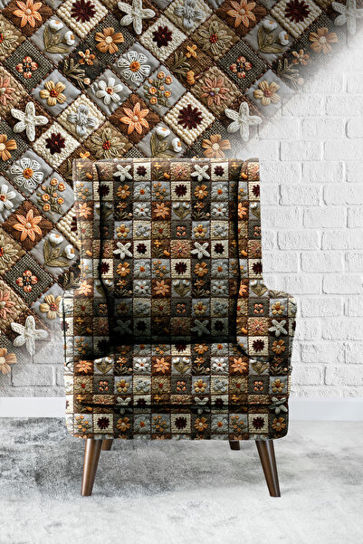 Vagonik Ύφασμα ταπετσαρίας καναπέ με ψηφιακή εκτύπωση Patchwork-02, υψηλής πο...