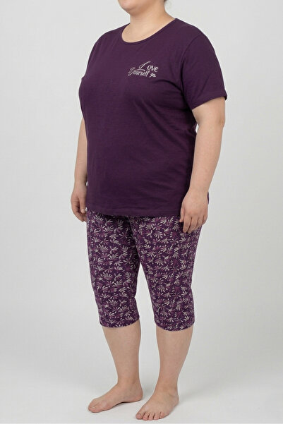 balkonda Γυναικείο Σετ Πιτζάμες Μεγάλου Μεγέθους, Ελαστικό και Άνετο, με Κάτω...