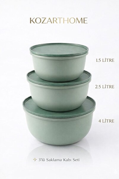 kozarthome Set of 3 Fresh Fruit and Vegetable Storage Containers