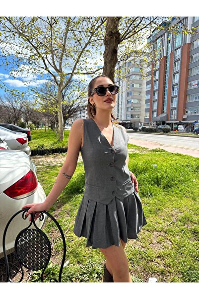 362 Fashion Butik Yelekli Elbise