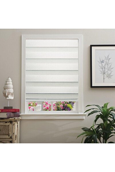 handanca Hazır Hasır Bambu Zebra Stor Perde Ekru 130x200cm