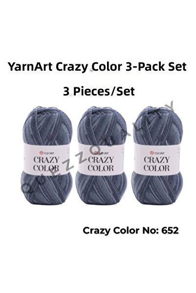 Yarnart Σετ Crazy Color 3 τεμαχίων Νήμα Πλεξίματος Χειροποίητο Μαρμάρινο Νο: 110