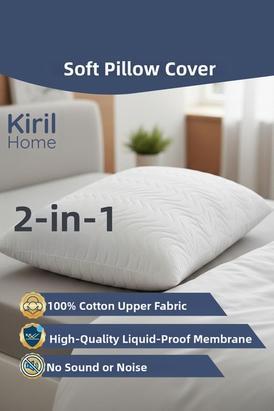Kiril Home Premium Full 100% Cotton Surface 2-Piece Liquid-Proof, Sweat-Proof...