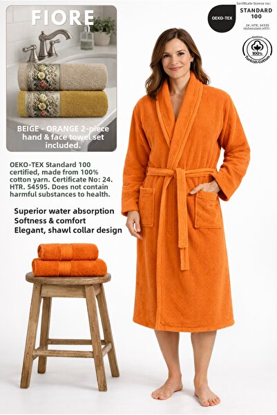 Ellaline Σετ γυναικείων ριγέ μπουρνούζια 3 τεμαχίων 100% βαμβάκι πιστοποιημέν...