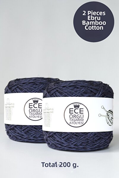 Ece Örgü Tasarım Atölyesi Δύο τόνοι του μπλε ναυτικού, μαρμαροειδές, στριφτό ...