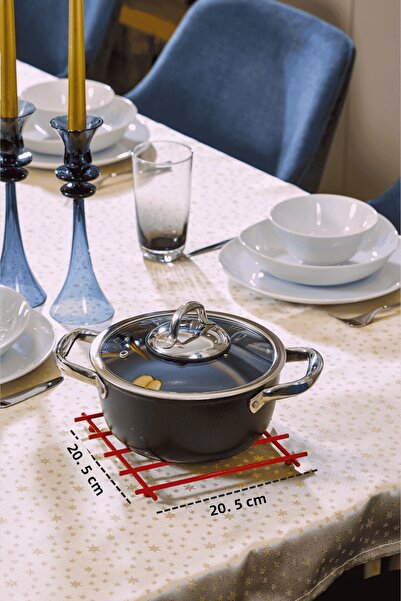 Edora Home Κόκκινο Πρωτοχρονιάτικο Παραβάτη - Επίπεδη ράβδος, Πυρίμαχο, Μεταλ...