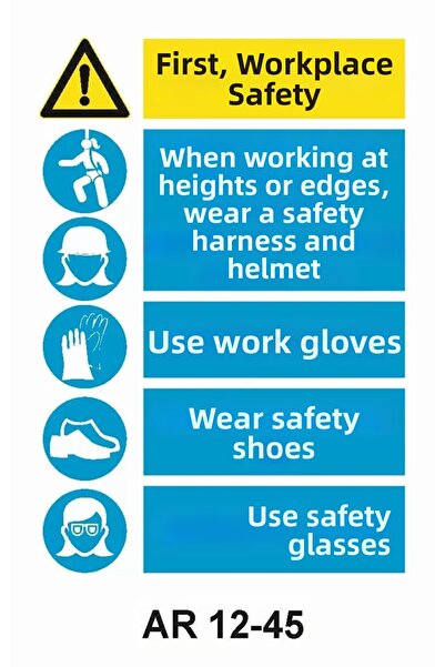 Outdoor One Protective Material Instructions Women Figure Work Safety Warning...