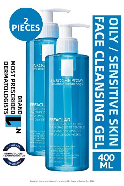 La Roche Posay جل تنظيف إيفاكلار 400 مل للبشرة الدهنية والمعرضة لحب الشباب، ق...