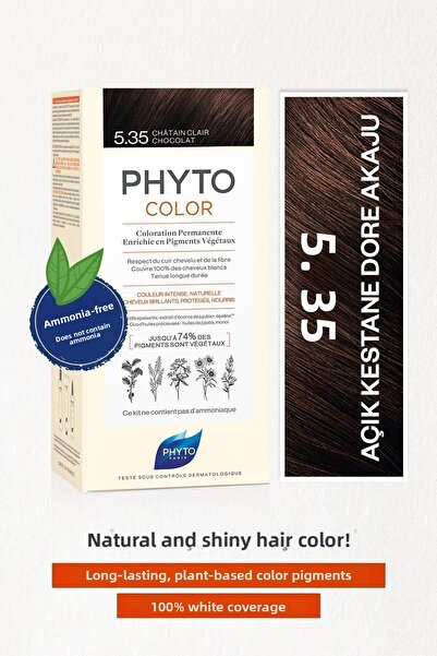 Phyto Permanent hair dye PARIS PHYTOCOLOR 5.35 light brown chocolate 1 pc