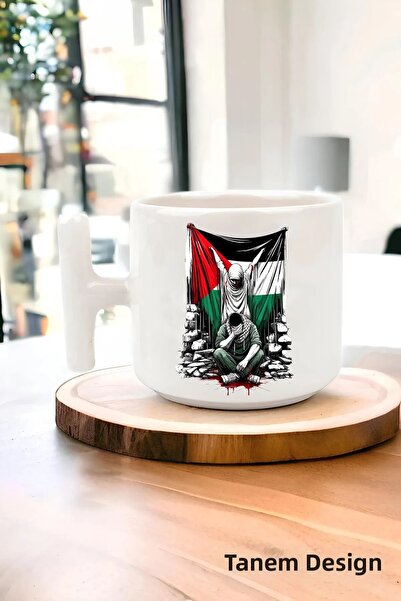 Tanem Tasarım كوب تي شيرت مطبوع بتصميم فلسطيني، كوب تي شيرت غزة، كوب تي شيرت ...