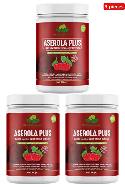 DRNATURAL 3 Pieces of Mixed Herbal Powder Containing Acerola Plus Acerola Ext...