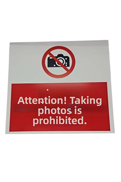 HiperAD Reklam No Photographing Allowed Here Sign – 5 mm Foil Print on Decote...